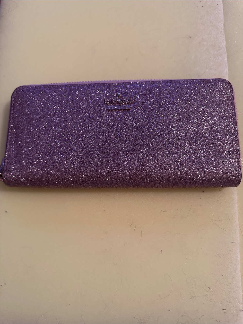 kate spade Glitter Zip-Around Wallet in Beige Storybook Wallet!!!